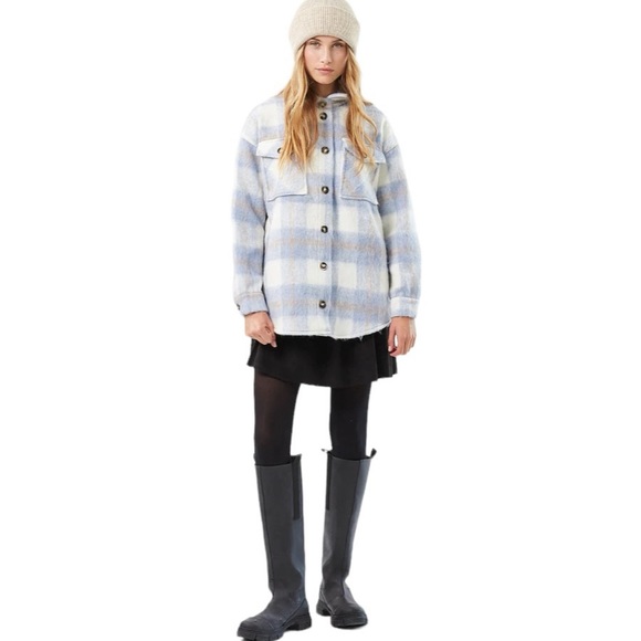 NEW William Rast Shacket Shirt Jacket Plaid Shacket Shirt Size L - Picture 9 of 9